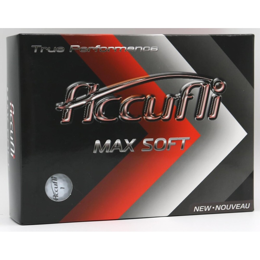 ACCUFLI Max Soft Golf Balls (Glossy White 12PK)