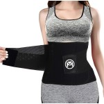 Moolida Waist Trainer Belt for Women Waist Trimmer Workout Fitness Back Support Belts Black,Small