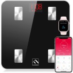 FITINDEX Scale with BMI, Body Fat, Muscle Mass, Smart Scale for Body Weight, Bluetooth, Digital, Sync with App, User Health Equipment