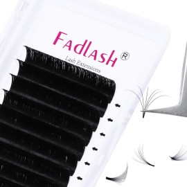 Volume Lash Extensions 8-20mm Length FADLASH Easy Fanning Eyelash Extensions C D Curl 0.07 Easy Fan Volume Lashes (0.07-C,11mm)