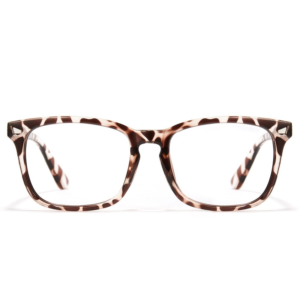 Cyxus Leopard Spring Hinge Computer Blue Light Blocking Glasses for Women Men Anti Eye Strain Eyewear UV Headaches for Digital Screens