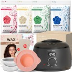 KOTAMU Waxing Kit Black Digital Wax Kit for Women Men Sensitive Skin Hard Waxing Pot for Eyebrow Face Leg Underarm Coarse Soft Hair Removal Professional Wax Warmer with 25 Accessories for Home Salon