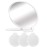 MOMIRA Compact Mirror Bulk Round Makeup Mirror for Purse, Set of 3, 2.6 L x 2.37 W (White)