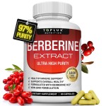 Toplux Berberine Supplement 1800mg - Berberine HCL 97% Tested Ultra High Purity Premium Berberine Extract to Support Overall Health, High Potency Berberine Plus Non-GMO Vegan Men Women, 90 Capsules