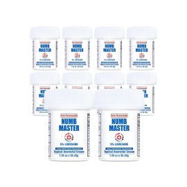 Clinical Resolution Numb Master 10 Pack 5% Lidocaine Topical Numbing Cream, Maximum Strength Long-Lasting Pain Relief, Fast Acting Topical Anesthetic Cream with Aloe Vera, Vitamin E
