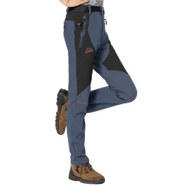 Rdruko Women\'s Ski Pants Waterproof Insulated Outdoor Hiking Winter Softshell Cold Weather Snow Pants(Cold Gray, US L)