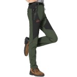 Rdruko Women\'s Hiking Pants Outdoor Waterproof Windproof Softshell Fleece Slim Snow Ski Pants(Green, US S)