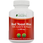 Red Yeast Rice 1200mg with CoQ10 Supplement & Flush Free Niacin 120 Extra Strength Vegetarian Capsules - Advanced Healthy Heart Formula - Non-Irradiated, Citrinin Free