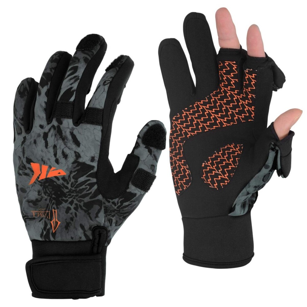 KastKing Mountain Mist Cold Weather Gloves - Ideal for Ice Fishing, Photography, or Hunting (Blackout, Large)