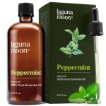 Lagunamoon Peppermint Oil - Natural Pure Essential Oils for Diffusers, Aromatherapy, Humidifiers, Candle Making Scents - Fresh Fragrance Scents for Home, Office, Cars and Cleaning Products (150mL)