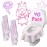 Princess Disposable Toilet Seat Cover for Kids, 40 pack, Extra Large, Waterproof and Individually Wrapped, Travel Toilet Seat Covers, Disposable Potty Liners for Toddlers Potty Training and Travel