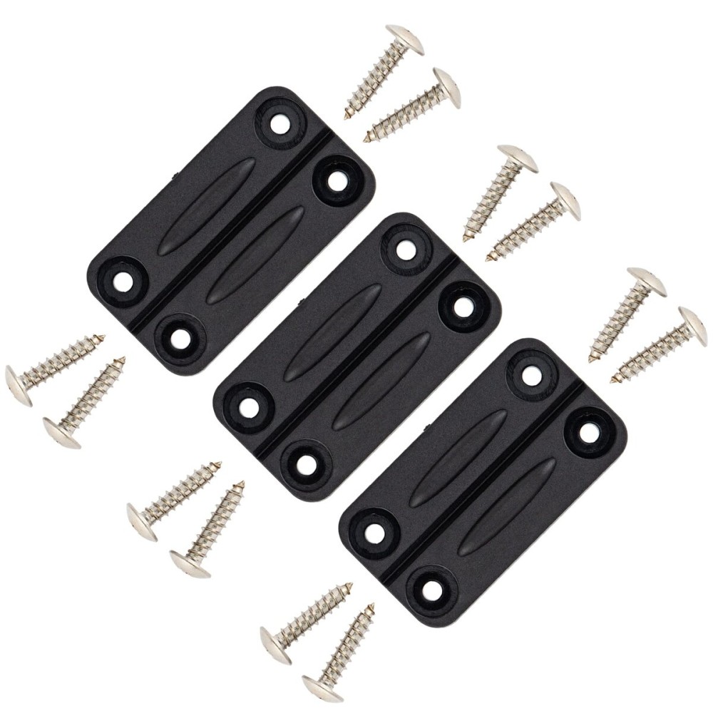 NeverBreak Parts - 3 Pack Black Igloo Cooler Hinges Replacement with Screws | High Strength Igloo Cooler Replacement Parts | Igloo Parts kit for ice chests