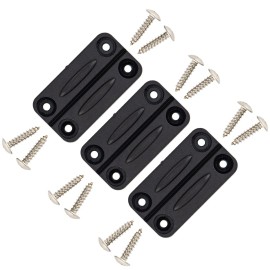NeverBreak Parts - 3 Pack Black Igloo Cooler Hinges Replacement with Screws | High Strength Igloo Cooler Replacement Parts | Igloo Parts kit for ice chests