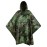 Lightweight Tactical Ripstop Camouflage Rain Poncho for Hiking, Hunting, Survival - USGI Style