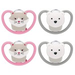 NUK Space Orthodontic Pacifiers, 6-18 Months, Cat/Firefly, 0.09 Pounds, (Pack of 2)