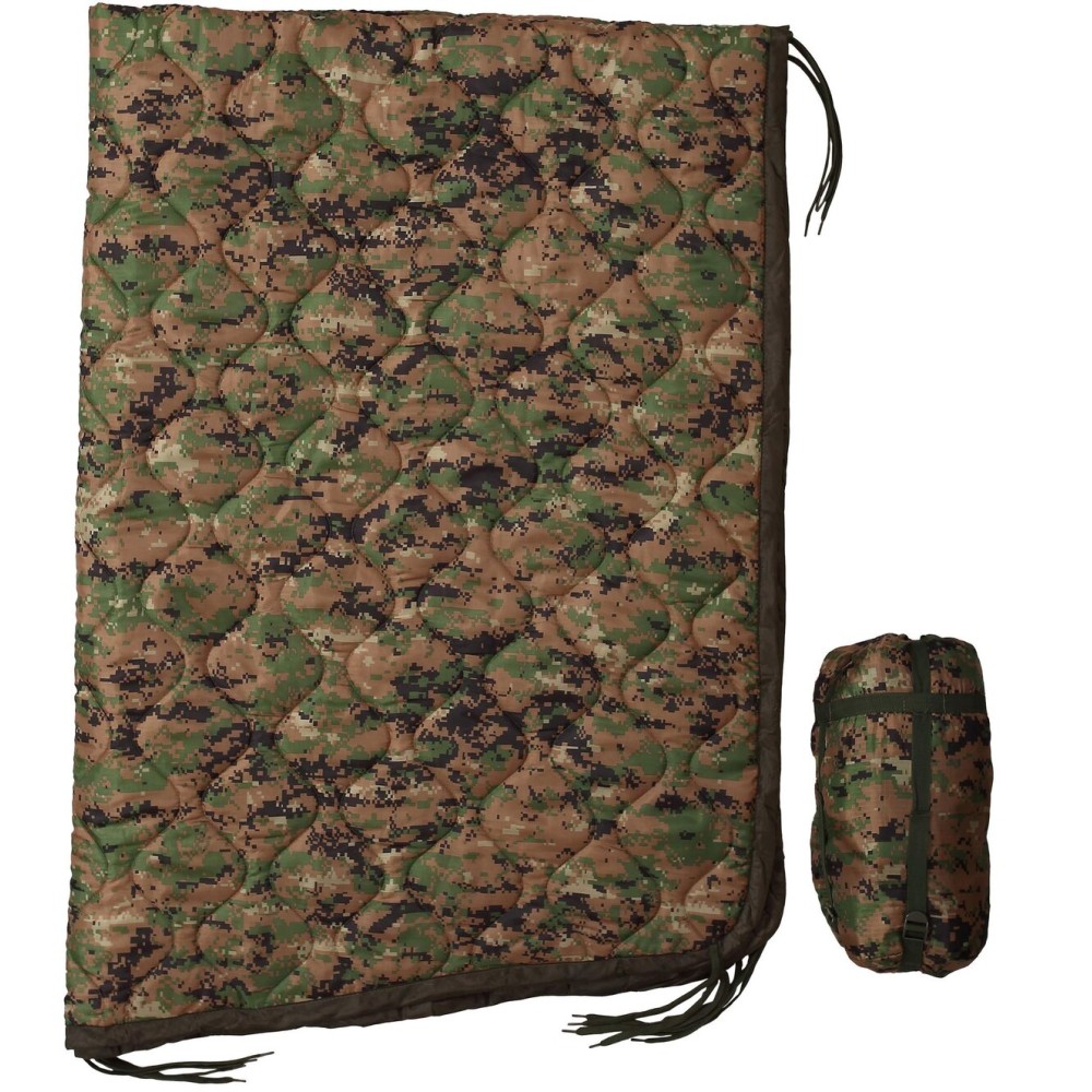 USGI Industries Military Woobie Blanket | Thermal Insulated Camping Blanket, Poncho Liner | Large, Portable, Insulation, Water-Resistant, for Hiking, Survival | Compression Carry Bag