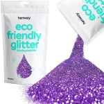 Hemway Eco Friendly Biodegradable Glitter 100g / 3.5oz Bio Cosmetic Safe Sparkle Vegan for Face, Eyeshadow, Body, Hair, Nail and Festival Makeup, Craft - Ultrafine (1/128 0.008 0.2mm) - Purple