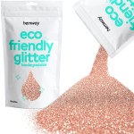 Hemway Eco Friendly Biodegradable Glitter 100g / 3.5oz Bio Cosmetic Safe Sparkle Vegan for Face, Eyeshadow, Body, Hair, Nail and Festival - Ultrafine (1/128 0.008 0.2mm) - Rose Gold
