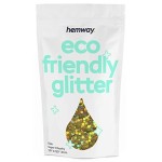 Hemway Eco Friendly Biodegradable Glitter 100g / 3.5oz Bio Cosmetic Safe Sparkle Vegan for Face, Eyeshadow, Body, Hair, Nail and Festival Makeup - Super Chunky (1/8 0.125 3mm) - Gold Holographic