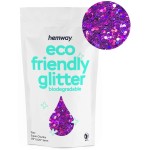 Hemway Biodegradable Glitter Eco Friendly - 100g/3.5oz Bio Cosmetic Safe Sparkle Vegan for Face Eyeshadow Body Hair Festival Makeup Craft - Super Chunky (1/8 0.125 3mm) - Purple Holographic