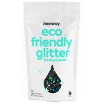 Hemway Eco Friendly Biodegradable Glitter 100g / 3.5oz Bio Cosmetic Safe Sparkle Vegan for Face, Eyeshadow, Body, Hair, Nail and Festival Makeup - Super Chunky (1/8 0.125 3mm) - Black Holographic