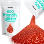 Hemway Eco Friendly Biodegradable Glitter 100g / 3.5oz Bio Cosmetic Safe Sparkle Vegan for Face, Eyeshadow, Body, Hair, Nail and Festival Makeup - Ultrafine (1/128 0.008 0.2mm) - Red Holographic