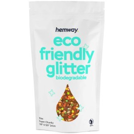Hemway Biodegradable Glitter Eco Friendly - 100g/3.5oz Bio Cosmetic Safe Sparkle Vegan for Face Eyeshadow Body Hair Festival Makeup Craft - Super Chunky (1/8 0.125 3mm) - Copper Holographic