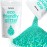 Hemway Biodegradable Glitter Eco Friendly - 100g/3.5oz Bio Cosmetic Safe Sparkle Vegan for Face Eyeshadow Body Hair Festival Makeup Craft - Fine (1/64 0.015 0.4mm) - Turquoise Blue Holographic