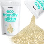 Hemway Eco Friendly Biodegradable Glitter 100g / 3.5oz Bio Cosmetic Safe Sparkle Vegan for Face, Eyeshadow, Body, Hair, Nail and Festival Makeup, Craft - 1/128 0.008 0.2mm - Champagne
