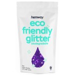Hemway Biodegradable Glitter Eco Friendly - 100g/3.5oz Bio Cosmetic Safe Sparkle Vegan for Face Eyeshadow Body Hair Festival Makeup Craft - Super Chunky (1/8 0.125 3mm) - Purple