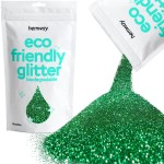 Hemway Eco Friendly Biodegradable Glitter 100g / 3.5oz Bio Cosmetic Safe Sparkle Vegan for Face, Eyeshadow, Body, Hair, Nail and Festival Makeup - Ultrafine (1/128 0.008 0.2mm) - Emerald Green