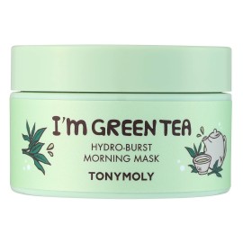 TONYMOLY Im Green Tea Hydro Burst Morning Mask - Refreshing Gel Mask for Dull, Tired Skin - Hydrating, Calming, with Green Tea, Bamboo & Centella Asiatica Extracts - Paraben & Alcohol Free