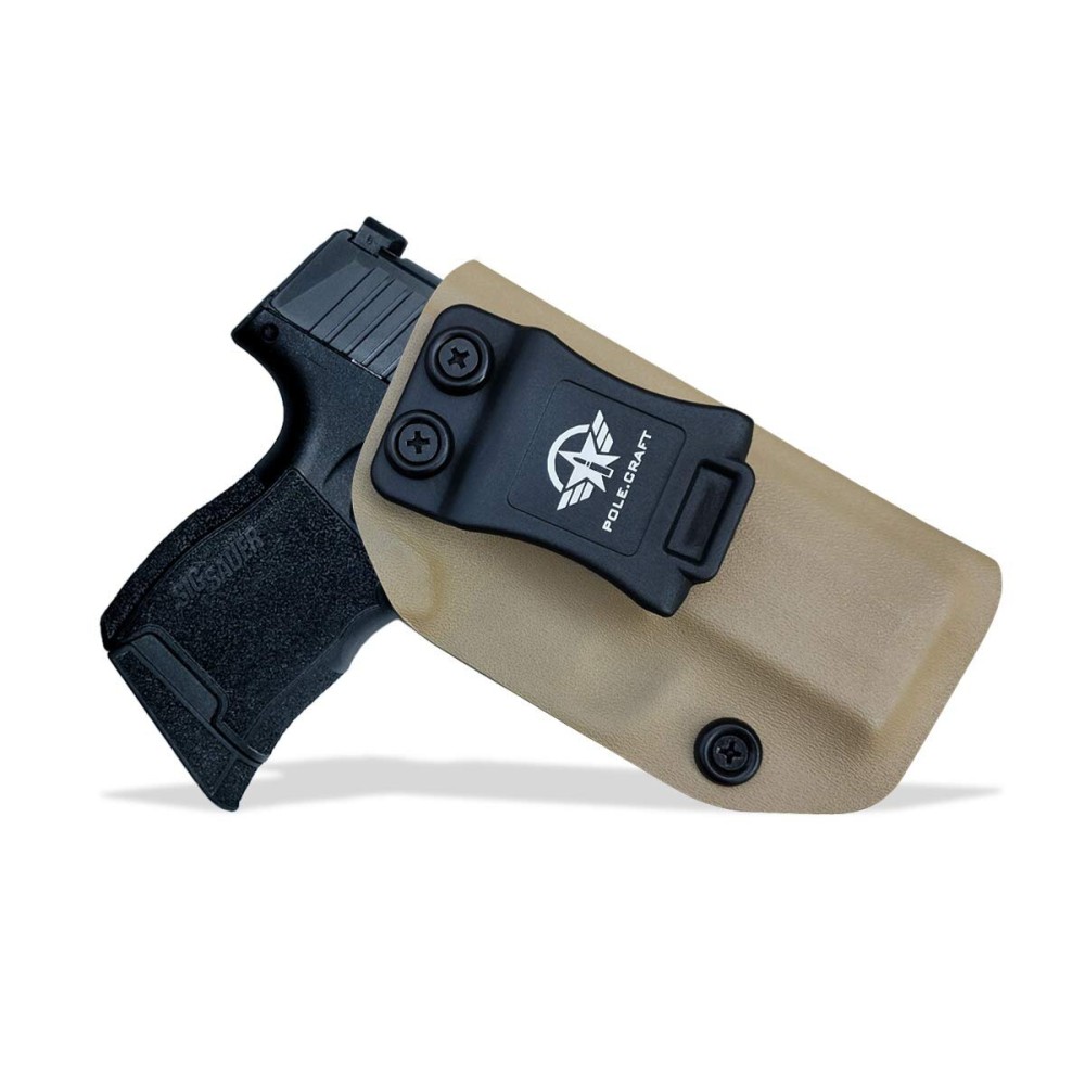 Sig P365 Holster IWB Kydex for Sig Sauer P365 / P365 SAS / P365 X Pistol - Inside Waistband - Sig Sauer P365 Gun Accessories - Sig 365 X / 365 SAS Holster (Tan, Right Hand Draw)
