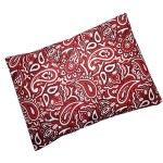 Microwavable Corn Filled Heating Pad and Cold Pack/Washable 100% Cotton Cover (Bandana - Shiny Red, 7.5in W x 11in L)