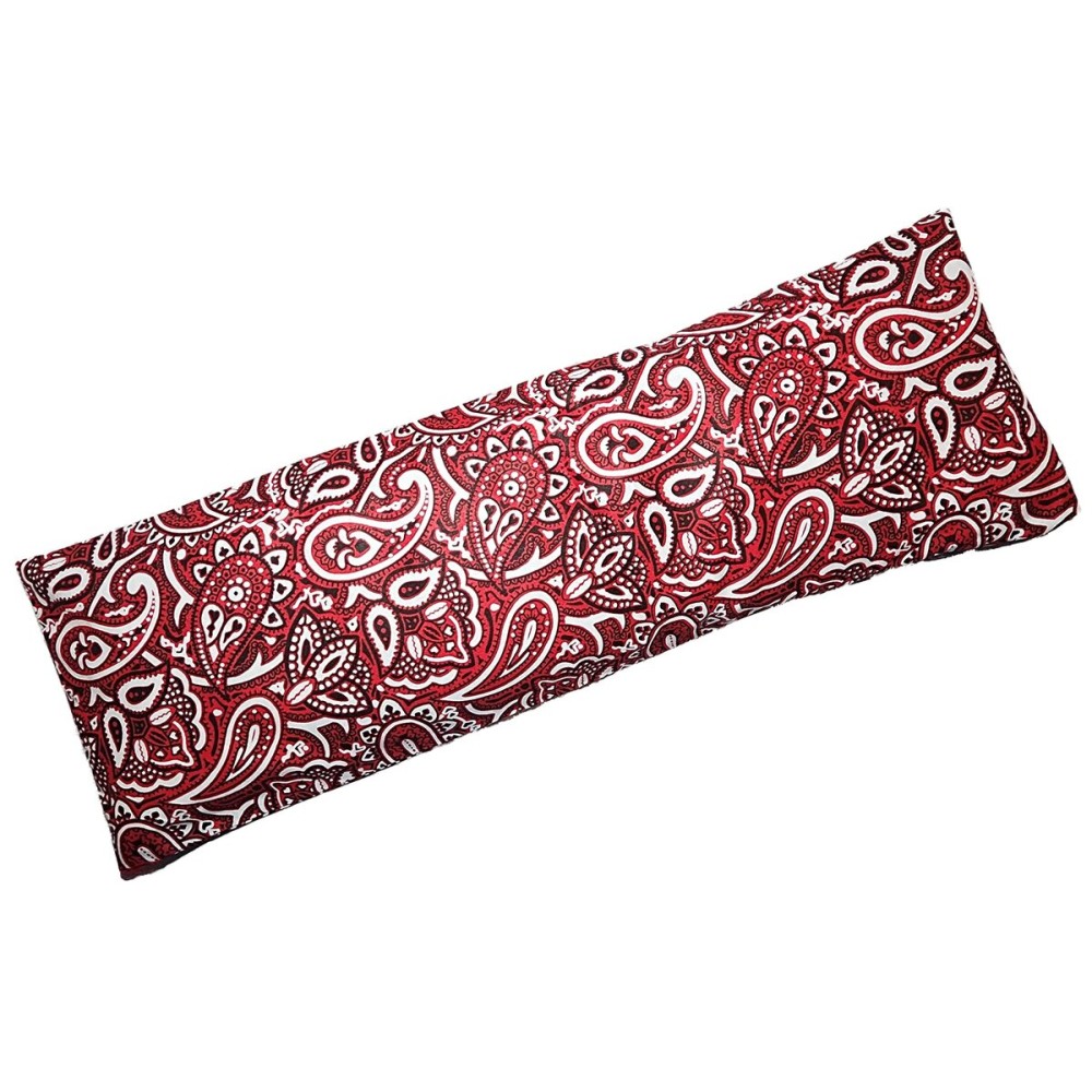 Microwavable Corn Filled Heating Pad and Cold Pack/Washable 100% Cotton Cover (Bandana - Shiny Red, 5.25in W x 17.25in L)