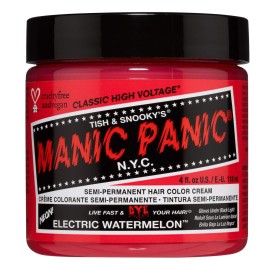 MANIC PANIC Classic Electric Watermelon Semi Permanent Hair Color - Neon Pink Hair Dye for Women & Men That Lasts 4-6 Weeks - Vegan, Ammonia & Cruelty-Free - Create & Mix Custom Shades (4oz)