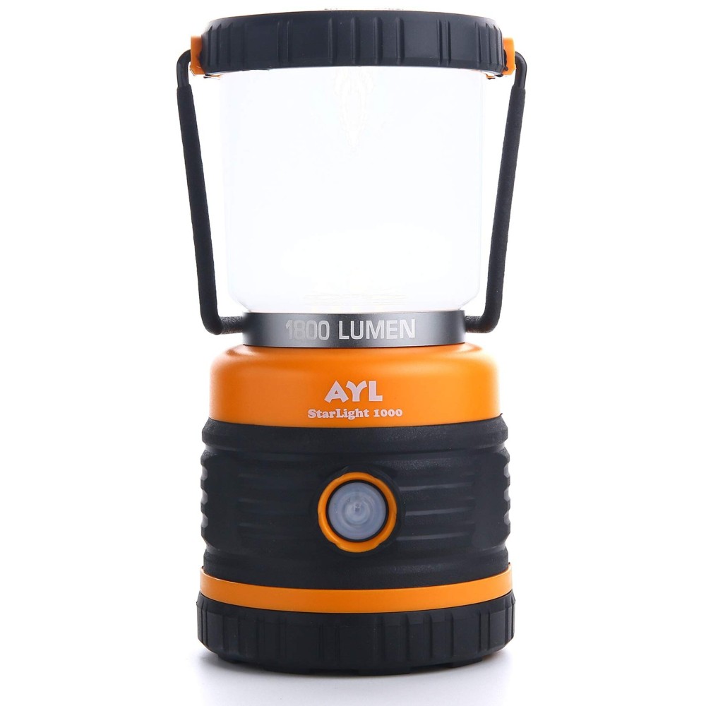 AYL LED Camping Lantern, Battery Powered LED 1800LM, 4 Camping Lights Modes, Perfect Lantern Flashlight for Hurricane, Emergency Light, Storm, Power Outages, Survival Kits, Hiking, Fishing, Tent, Home