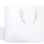 EUSOAR White Gift Bags, 20pcs 12.5 x 4.5 x 11 Gift Wrap Bags, Paper Business Bags Bluk, Party Favors Bags, Handle Bags, Wedding Bags, Paper Lunch Bags