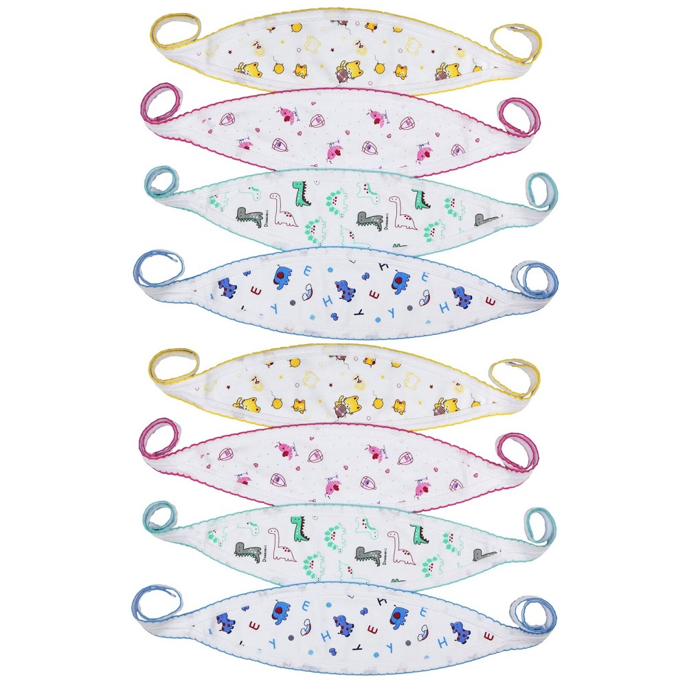 ToBeInStyle Babies\' 8-Pack Comfortable Newborn Baby Belly Binder - Assorted Print - One Size