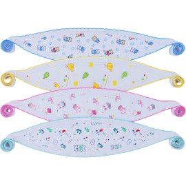 ToBeInStyle Babies\' 4-Pack Comfortable Newborn Baby Belly Binder - Assorted Print - One Size
