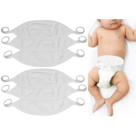 ToBeInStyle Babies\' 6-Pack Comfortable Newborn Baby Belly Binder - White - One Size