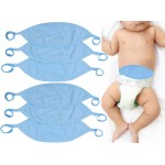 ToBeInStyle Babies\' 6-Pack Comfortable Newborn Baby Belly Binder - Blue - One Size