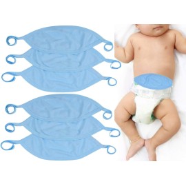 ToBeInStyle Babies\' 6-Pack Comfortable Newborn Baby Belly Binder - Blue - One Size