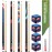 Premium Pool Cue Set | 4 Canadian Maple 58-Inch, 19-Oz Pool Sticks with Low-Deflection Shaft & 4 Extra Chalks | Durable, Pro-Grade Billiard Cue for Home & Bar Play