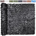 Yeacool Light Weight Camo Netting for Hunting Blind Burlap Camouflage Netting for Party Decor Outdoor Camping Deer Duck Tree Stand Car Cover (Black, 32.8ftx4.9ft, 10m*1.5m)