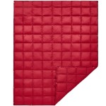 KingCamp Ultralight Camping Blanket, Packable Down Alternative Puffy Wearable Blankets Weatherproof Warm Package Quilt with Snap Buttons for Outdoor Hiking Travel Picnic Stadium (69L x 53W CRIMSON)