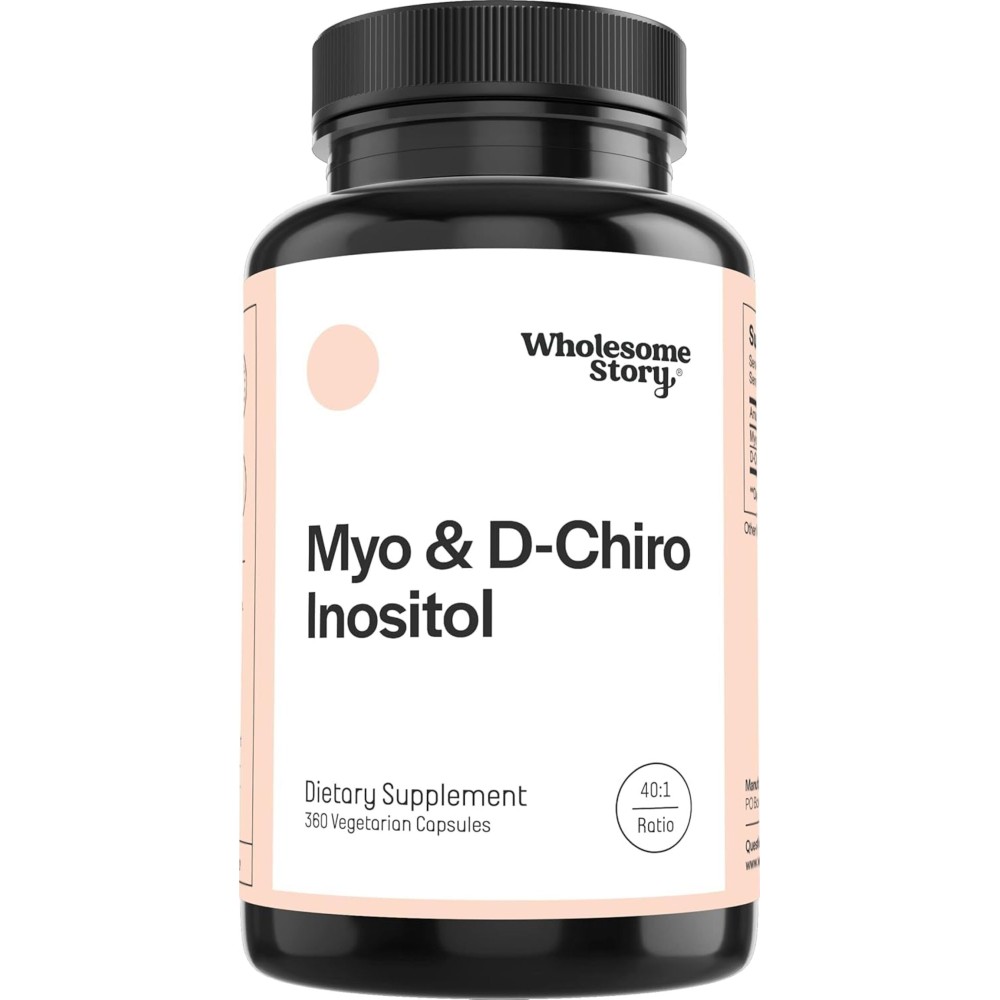Wholesome Story Myo-Inositol & D-Chiro Inositol Supplement for Women | Fertility Supplements for Hormonal Balance & Ovarian Health Support | Myoinositol | Ideal 40:1 Ratio | 90 Servings