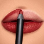 K7L Dark Red Lip Crayon (Vegan) - Waterproof and Smudge-Proof Cosmetics - Flame