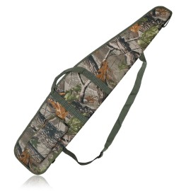 AUMTISC Soft Rifle Case 41/45/49 Padded Shotgun Gun Bag for Storage Scoped Rifles with Zippered Pocket, Detachable Shoulder Sling (Camouflage-52\'\'-Fits Rifles Up To 49\'\')