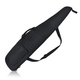 AUMTISC Soft Rifle Case 41/45/49 Padded Shotgun Gun Bag for Storage Scoped Rifles with Zippered Pocket, Detachable Shoulder Sling (Black-48\'\'-Fits Rifles Up To 45\'\')